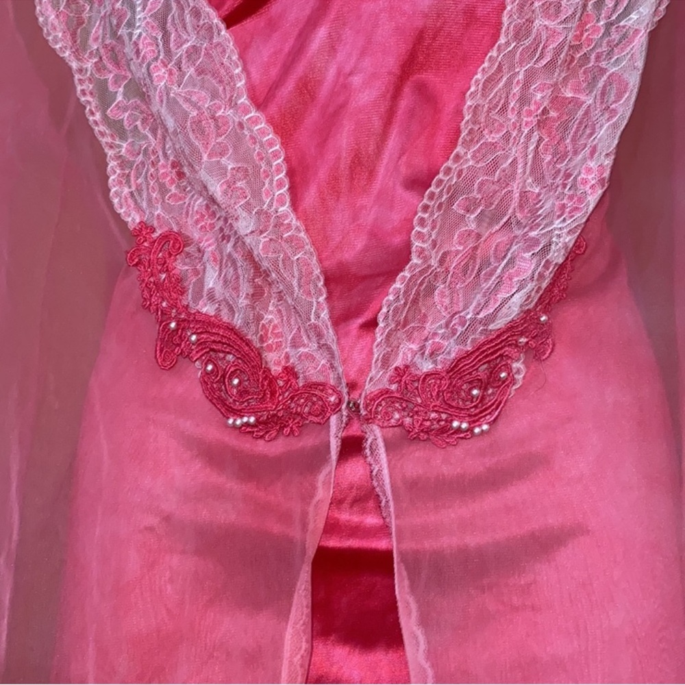 VAL MONDE Vintage Nightie Set Dyed Marble Pink